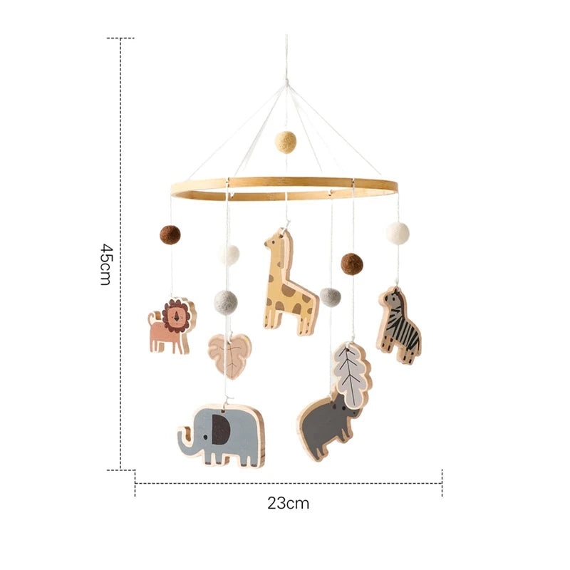 Wooden Baby Crib Mobile – Calm Visual Stimulation for Sleep & Focus