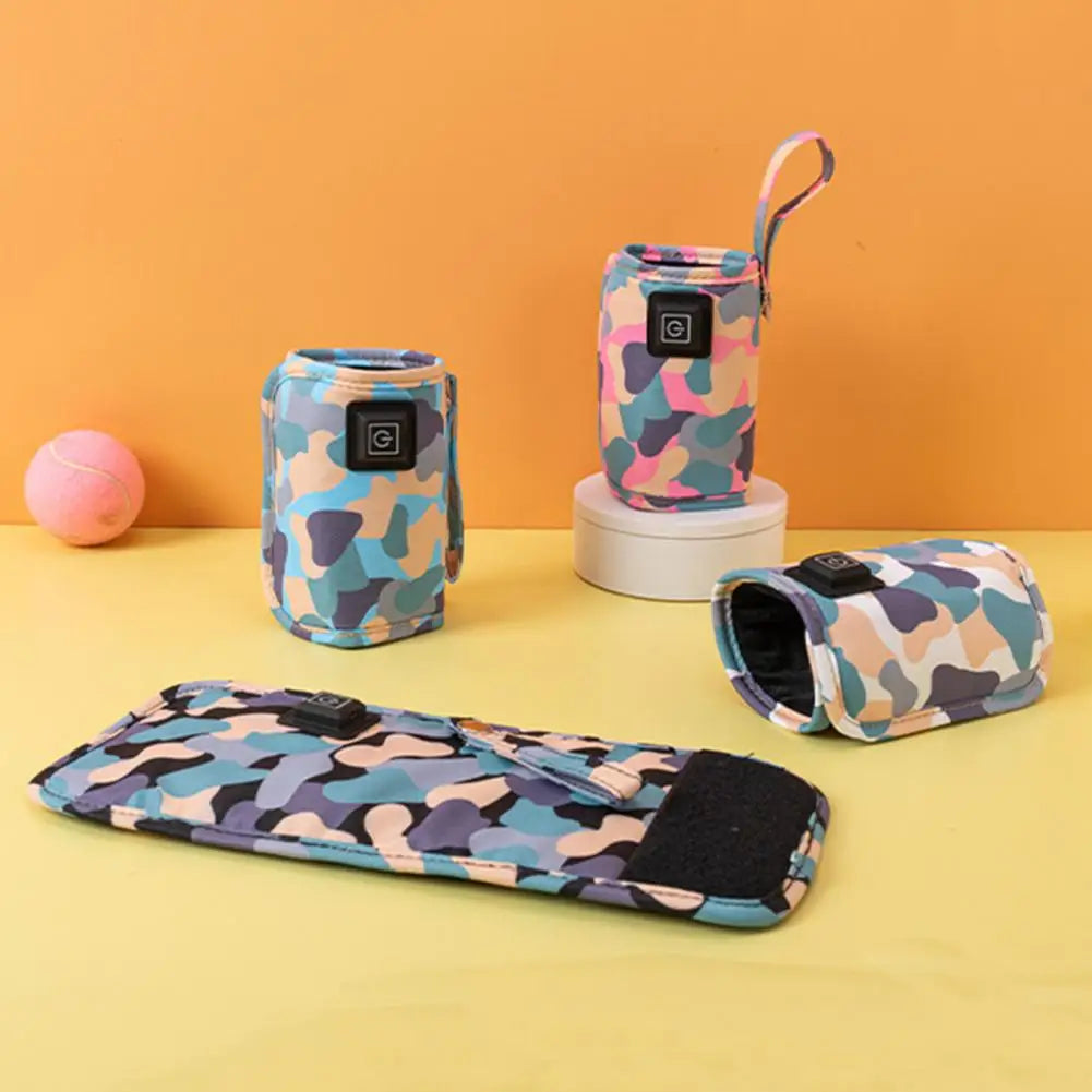 USB Milk Water Warmer Travel Stroller Insulated Bag Baby Nursing Bottle