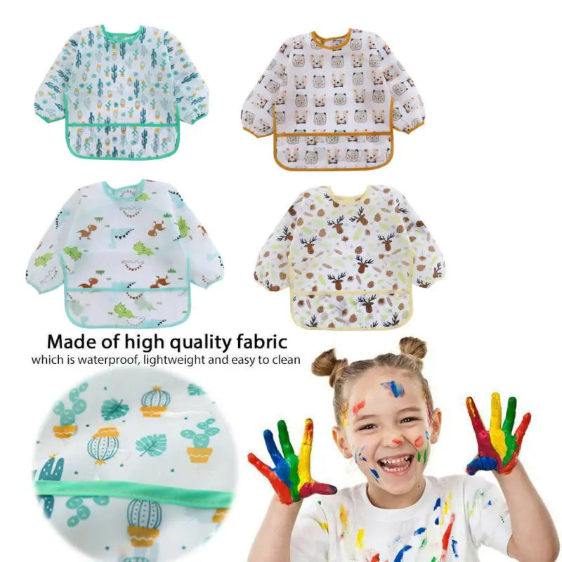 Long Sleeve Waterproof Baby Bib