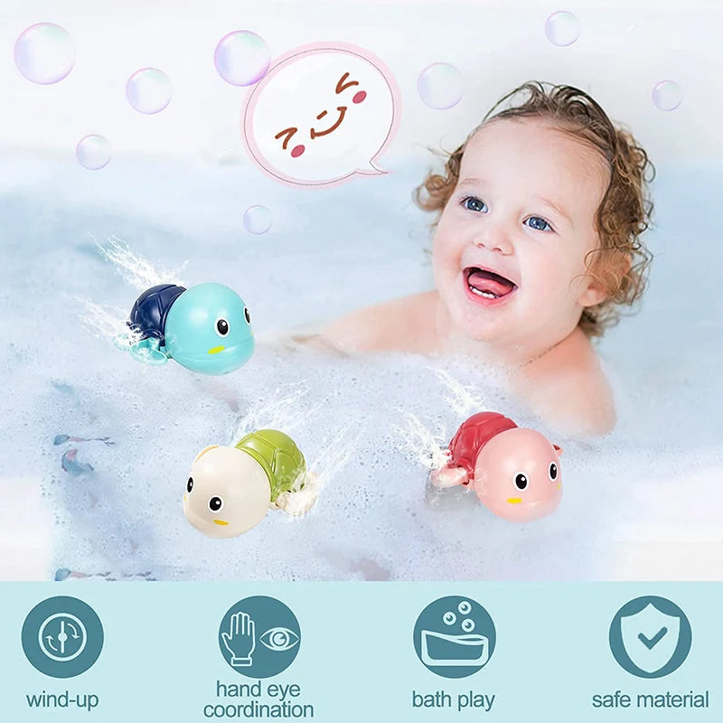 Swimming Turtle Bath Toys For Baby Tolder