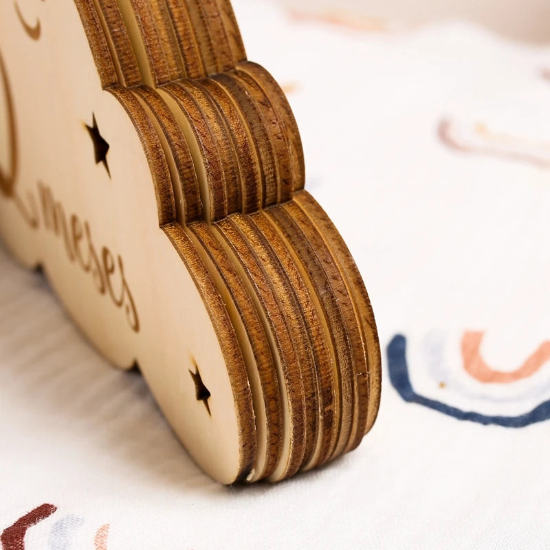 Wooden Monthly Milestone Card Set Newborn to 1 Year