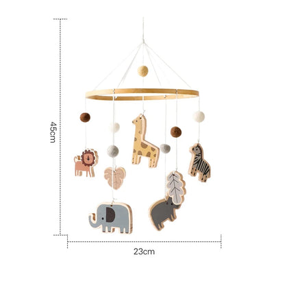 Wooden Baby Crib Mobile – Calm Visual Stimulation for Sleep & Focus