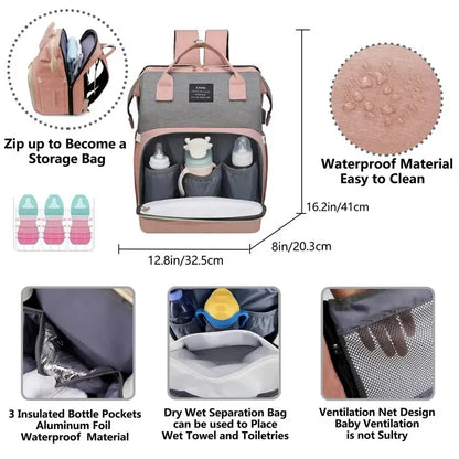 Mummy Maternity Diaper Backpack – Large Capacity Parent Travel Organizer