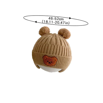 Baby Wool Hat with Bear Ears – Warm, Cozy & Adorable Winter Beanie
