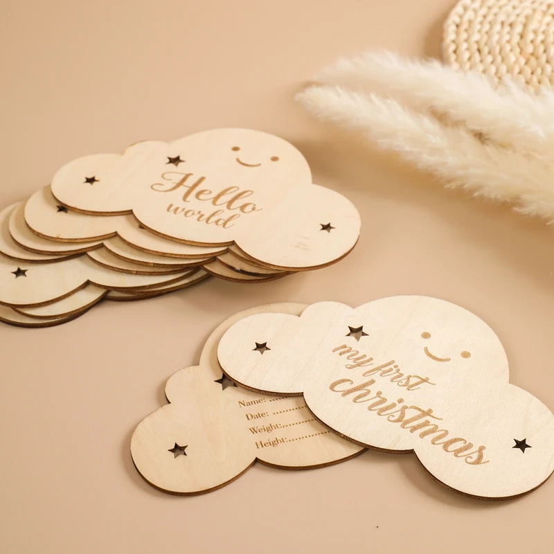 Wooden Monthly Milestone Card Set Newborn to 1 Year