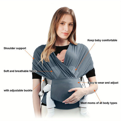 Wrap Baby Carrier – Hands-Free Bonding & Ergonomic Support Breathing Fabric