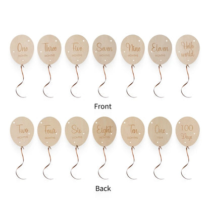 Wooden Monthly Milestone Cards – Celebrate 1-12 Months Beautifully