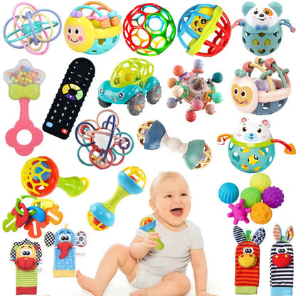 Sensory Rattles & Teethers Set – Safe Development & Teething Relief