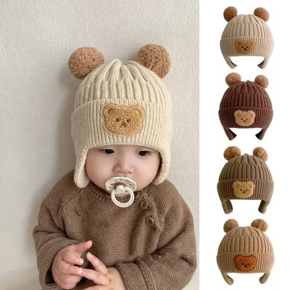 Baby Wool Hat with Bear Ears – Warm, Cozy & Adorable Winter Beanie