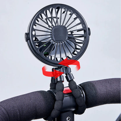 Portable Clip-On Baby Stroller Fan – Rechargeable Quiet Cooling