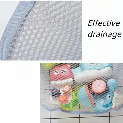 Baby Bath Toy Organizer – Suction Storage Bag Fast Drain