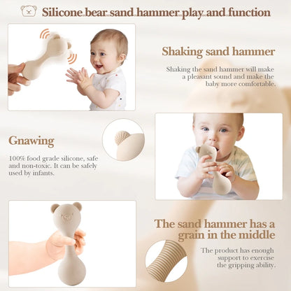 Baby Silicone Rattles – Sensory Development & Safe Teething Toy