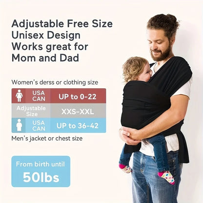 Wrap Baby Carrier – Hands-Free Bonding & Ergonomic Support Breathing Fabric