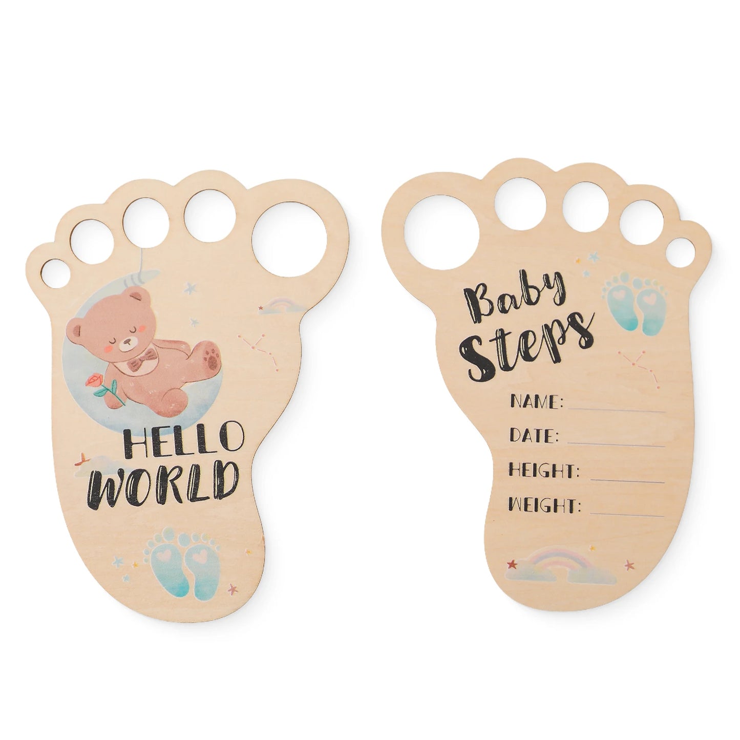 Wooden Monthly Milestone Card Set Newborn to 1 Year