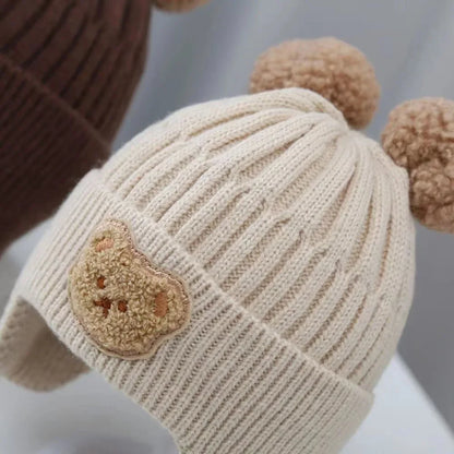 Baby Wool Hat with Bear Ears – Warm, Cozy & Adorable Winter Beanie