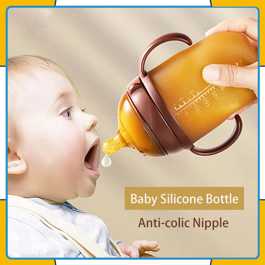 Anti-Colic Silicone Baby Bottle – Soft, Safe & Breast-Like Design