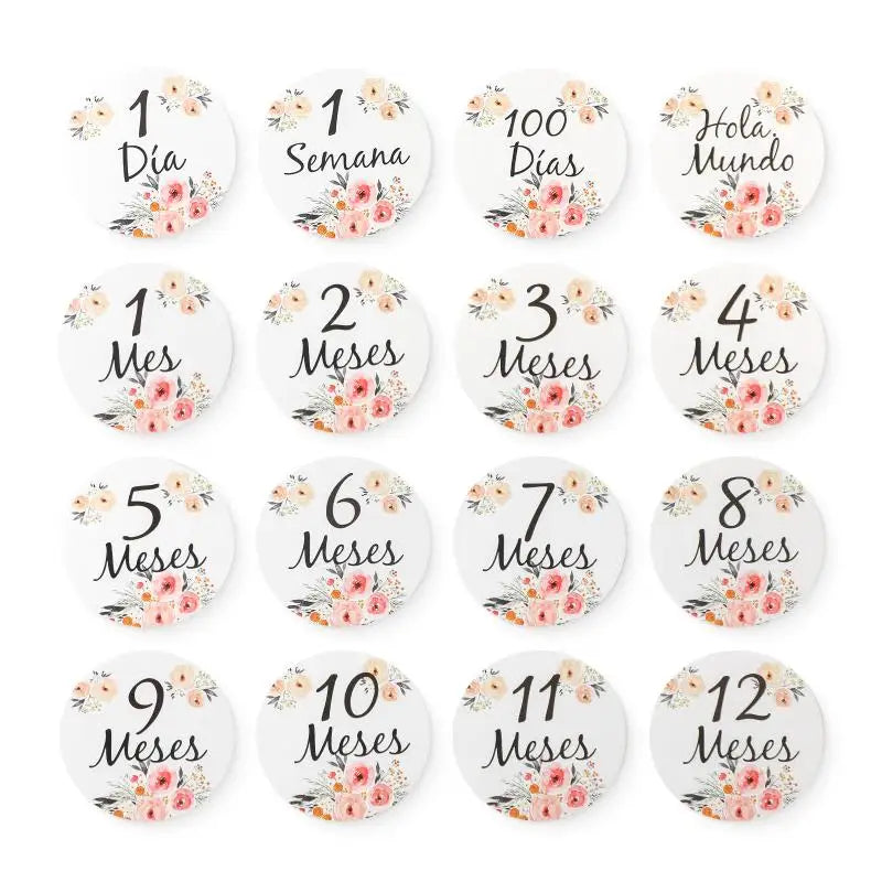 Wooden Monthly Milestone Card Set Newborn to 1 Year