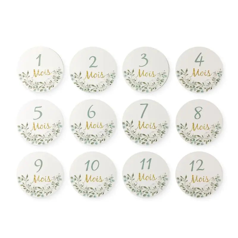 Wooden Monthly Milestone Card Set Newborn to 1 Year